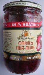 Compote de fraise-menthe avec morceaux Les comtes d...