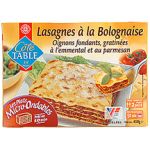Lasagnes  la bolognaise, ct table Leclerc marque...