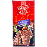 Chocolat lait raisins noisettes, tablette d'or Lecl...