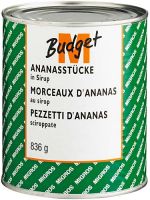 Morceaux d'ananas au sirop Migros budget (m-budget)