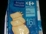 Brioche en tranches Carrefour