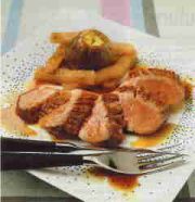 Magret de canard aux figues et navets confits