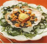 Coquilles Saint-Jacques au beurre demi-sel et cham