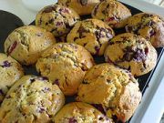 Muffins chocolat blanc et framboises